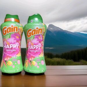 2 Pack Gain Happy Hibiscus Hula Scent Booster Beads 26.4oz & 24oz Fresh